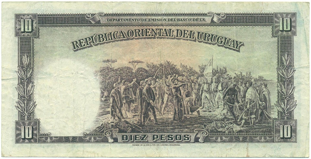 10 песо 1935 года Уругвай — Фото №2