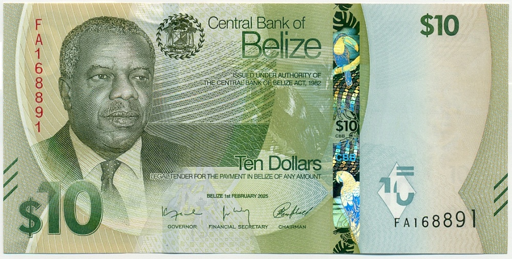 10 долларов 2025 года Белиз — Фото №1
