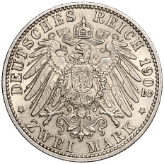 2 марки 1902 года Германия (Баден) «50 лет правлению Фридриха I» — Фото №2