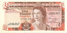 1 фунт 1975 года Гибралтар — Фото №1