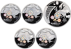 Набор из 5 монет 2011 года Украина «Чемпионат Европы по футболу» — Фото №2