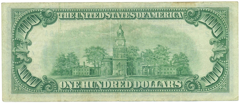 100 долларов 1934 года США (Нью-Йорк) — Фото №2