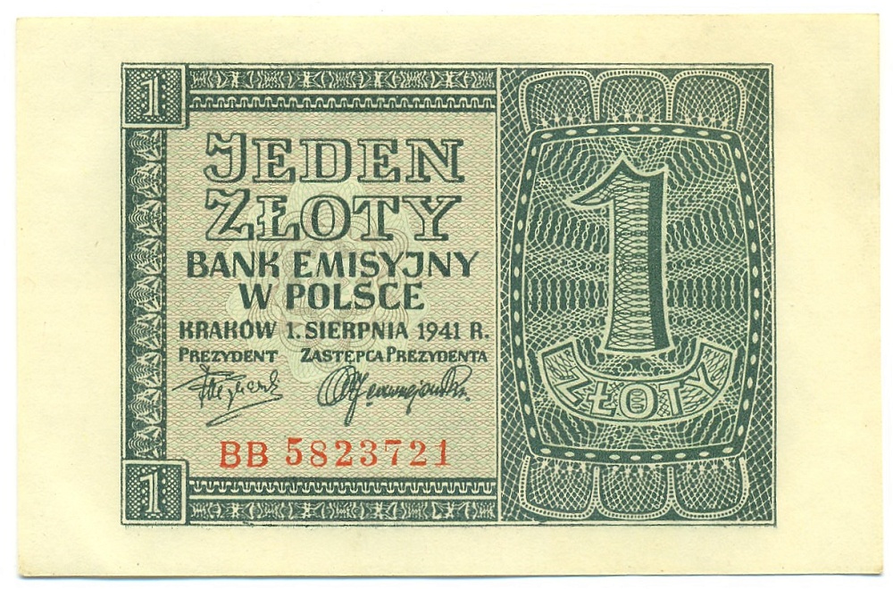 1 злотый 1941 года Польша (Немецкая оккупация) — Фото №1