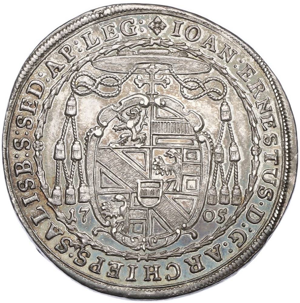 1/2 талера 1705 года Зальцбург — Фото №2