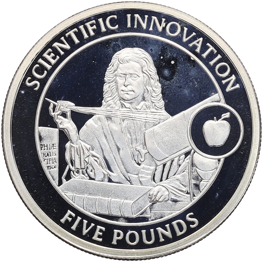 5 фунтов 2009 года Гибралтар «Исаак Ньютон» — Фото №1