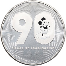 2 доллара 2018 года Ниуэ «90 лет созданию образа Микки Мауса» — Фото №1