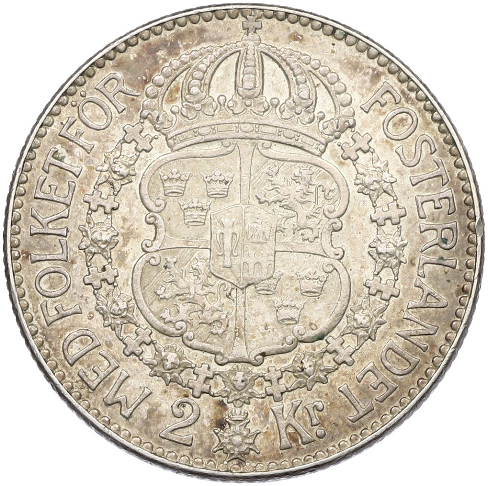 2 кроны 1939 года Швеция — Фото №2