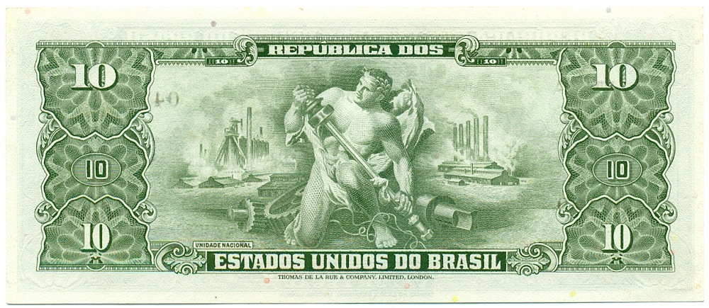 10 крузейро 1962 года Бразилия — Фото №2