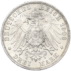 3 марки 1909 года Германия (Вюртемберг) — Фото №2