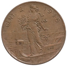 2 чентезимо 1916 года Италия — Фото №1
