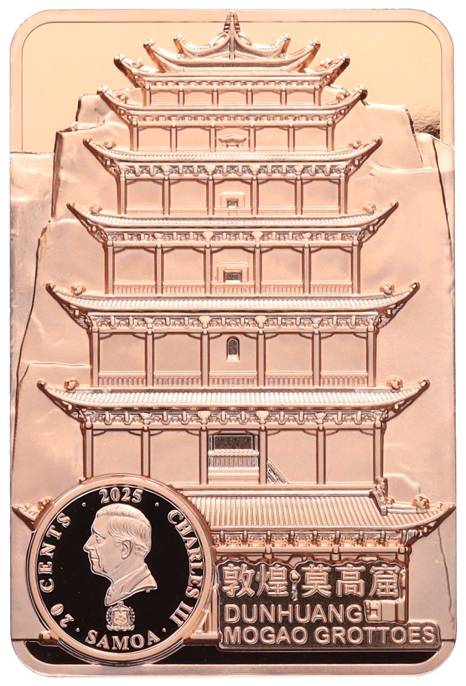 20 центов 2025 года Самоа «Пещеры Могао — Летающие апсары» — Фото №2