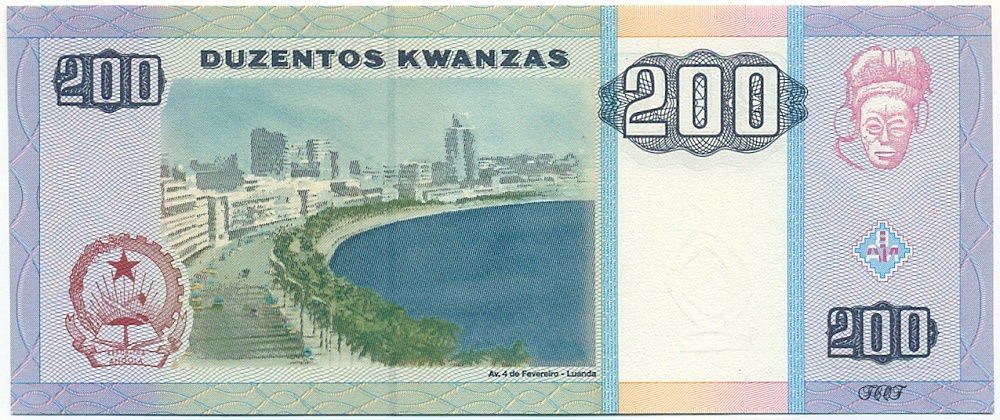 200 кванза 2011 года Ангола — Фото №2