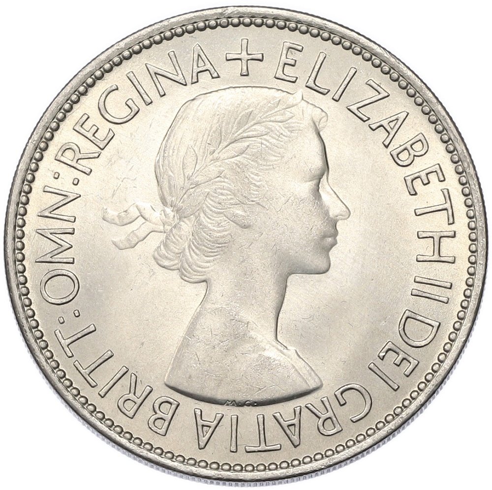 1/2 кроны 1953 года Великобритания — Фото №2