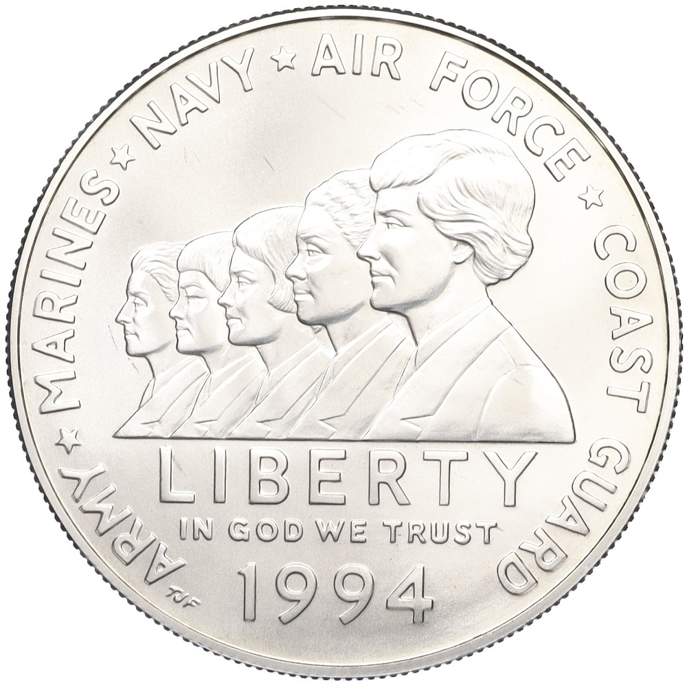 1 доллар 1994 года W США «Мемориал женщинам на военной службе» — Фото №1