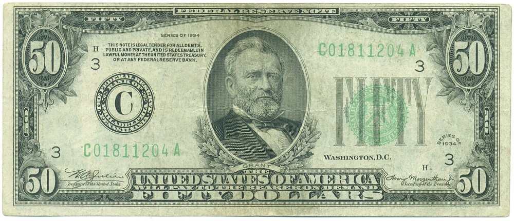 50 долларов 1934 года США — Фото №1