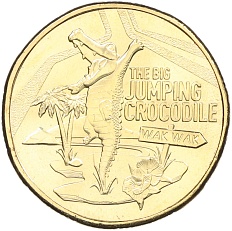 1 доллар 2023 года Австралия «Большие австралийские вещи – большой прыгающий крокодил» — Фото №1