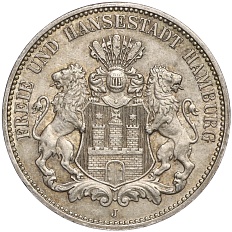 3 марки 1911 года Германия (Гамбург) — Фото №1