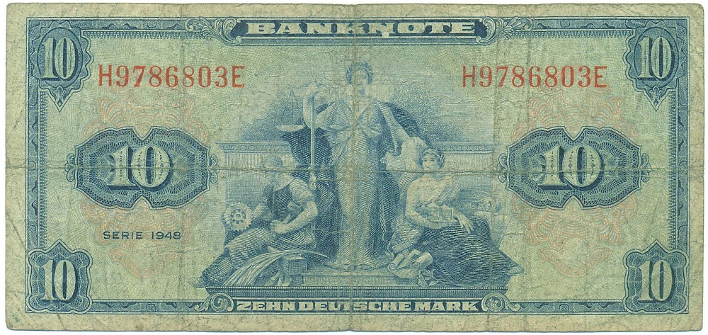 10 марок 1948 года Западная Германия (ФРГ) — Фото №1