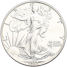 1 доллар 1988 года США «Шагающая Свобода» — Фото №1