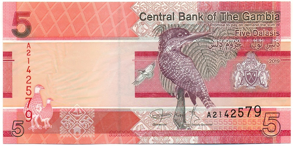 5 даласи 2019 года Гамбия — Фото №1