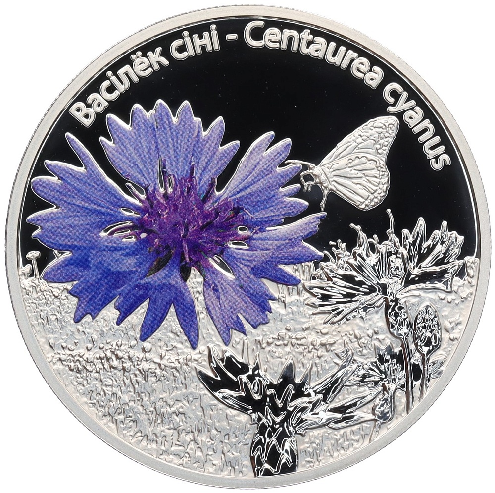 10 рублей 2012 года Белоруссия «Цветы — Василек синий» — Фото №1