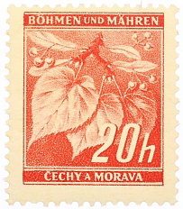 Почтовая марка 20 геллеров 1939 года Богемия и Моравия — Фото №1