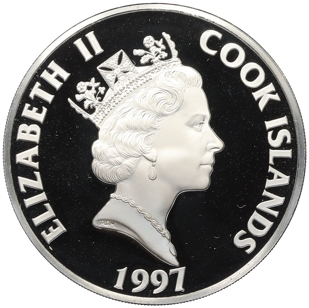 50 долларов 1997 года Острова Кука «Тысячелетие (XVII век) — Эпоха современной науки» — Фото №2
