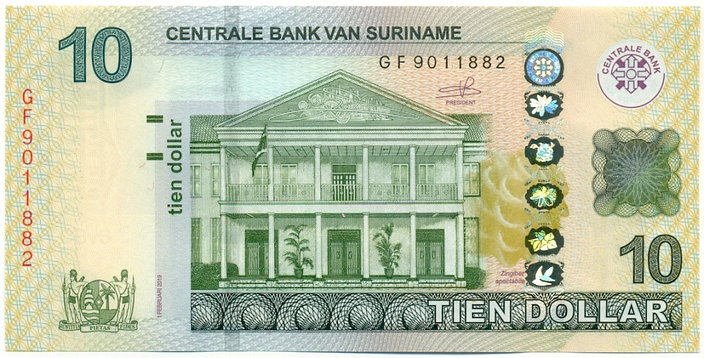10 долларов 2019 года Суринам — Фото №1