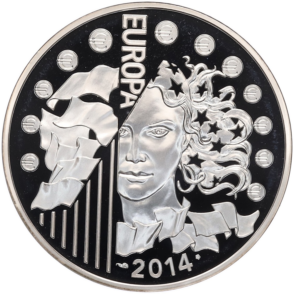 10 евро 2014 года Франция «50 лет Европейскому космическому агентству» — Фото №2