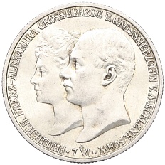 2 марки 1904 года Германия (Мекленбург-Шверин) «Свадьба Герцога Фридриха Франца IV» — Фото №1