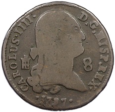 8 мараведи 1797 года Испания (Карл IV) — Фото №1