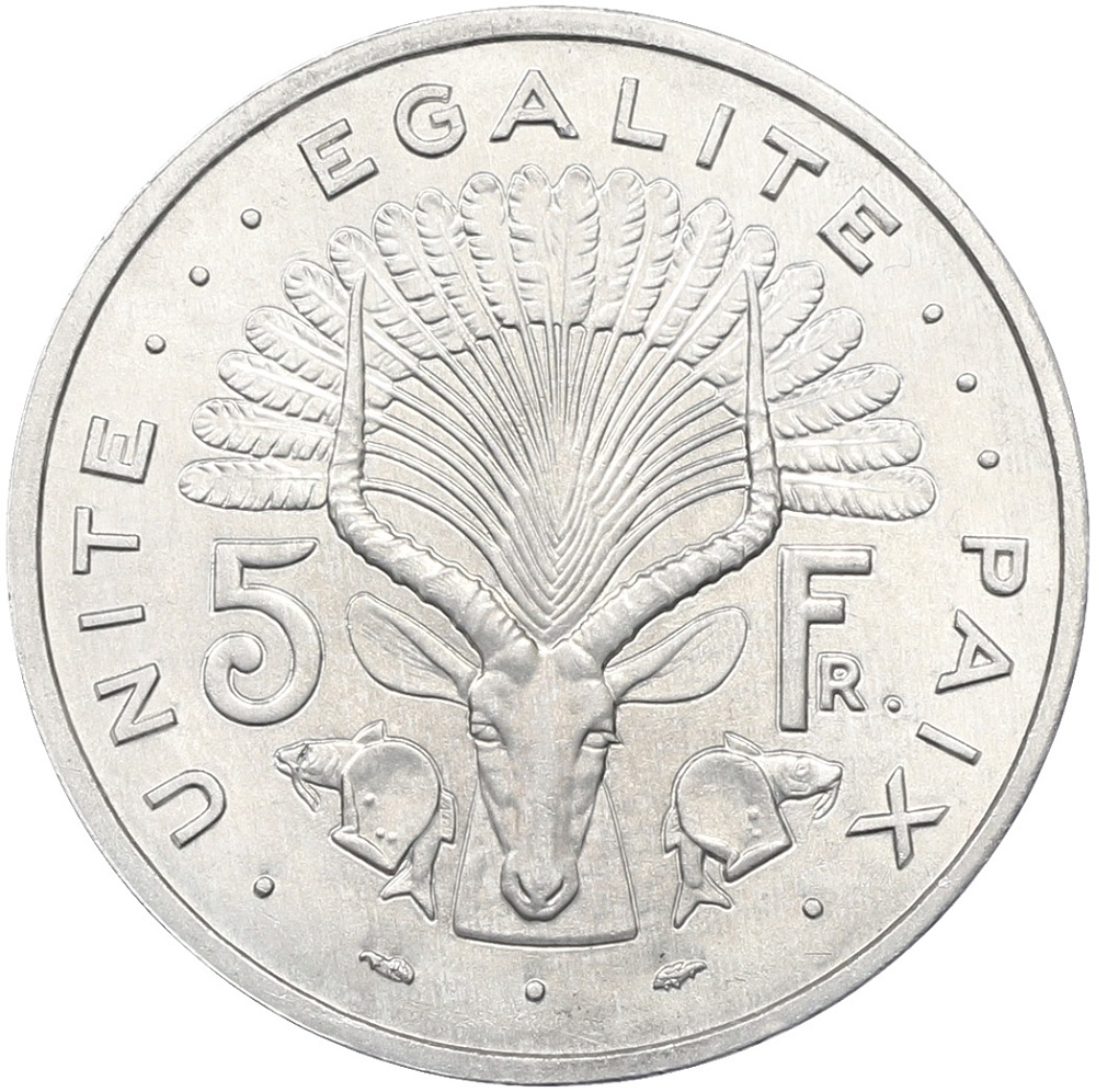 5 франков 1991 года Джибути — Фото №1