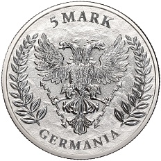 5 марок 2022 года Германия «Аллегория Германии с мечом» — Фото №2