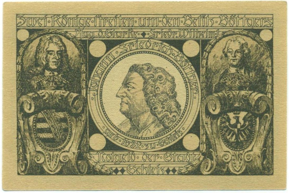 50 пфеннигов 1921 года Германия — город Шлайц (Нотгельд) — Фото №2