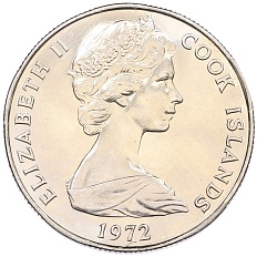 50 центов 1972 года Острова Кука — Фото №2