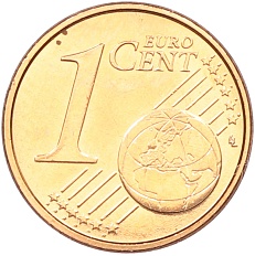 1 евроцент 2010 года Италия — Фото №2