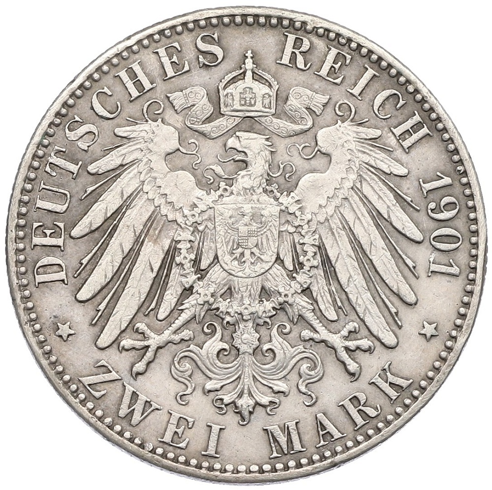 2 марки 1901 года Германия (Пруссия) «200-летие Пруссии» — Фото №2