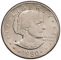1 доллар 1980 года S США «Сьюзен Энтони» — Фото №1