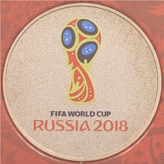 25 рублей 2018 года «Чемпионат мир по футболу 2018 в России — Эмблема» (Цветная) — Фото №1