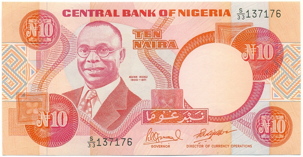 10 найра 1984 года Нигерия — Фото №1