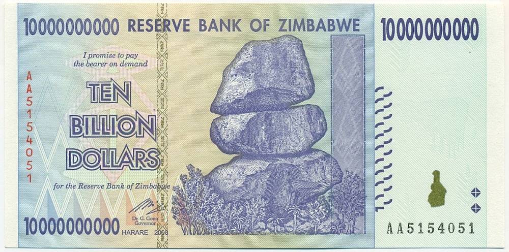 10 миллиардов долларов 2008 года Зимбабве — Фото №1