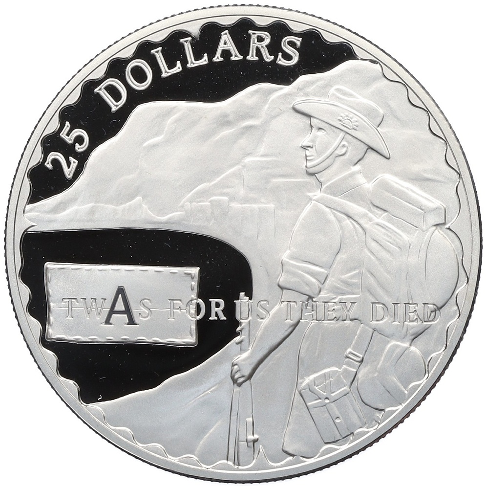 25 долларов 2008 года Соломоновы острова «90-летие окончания Первой Мировой войны» — Фото №1