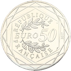 50 евро 2017 года Франция «Франция Жана-Поля Готье — Петух» (Цветное покрытие) — Фото №2