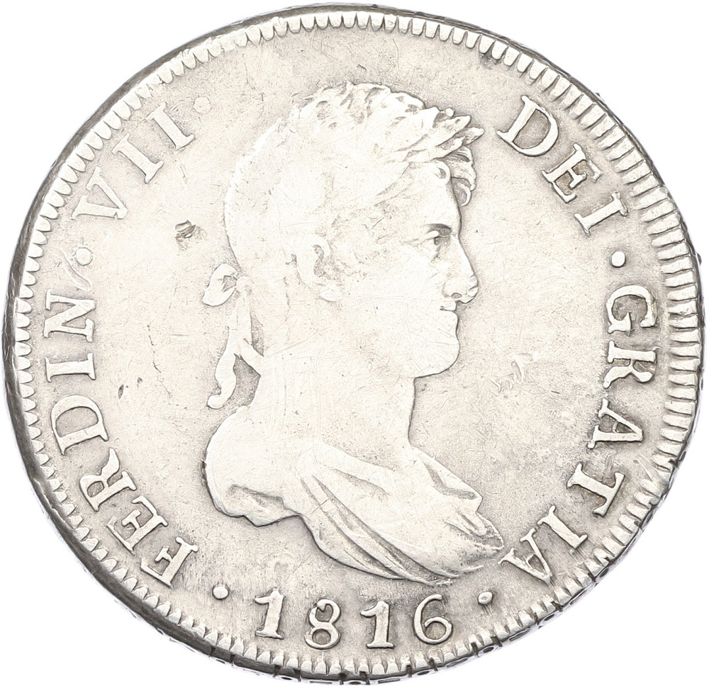 8 реалов 1816 года Испанское Чили — Фото №1