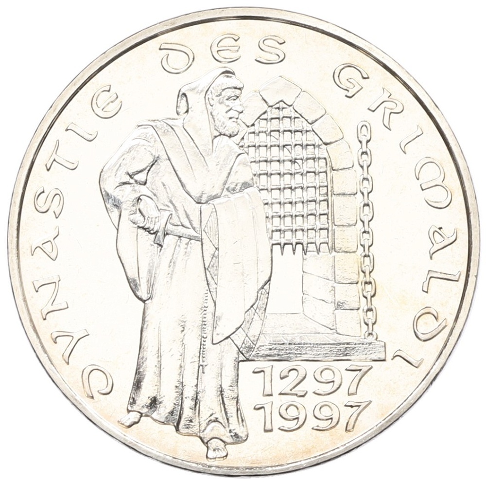 100 франков 1997 года Монако «700 лет династии Гримальди» — Фото №1