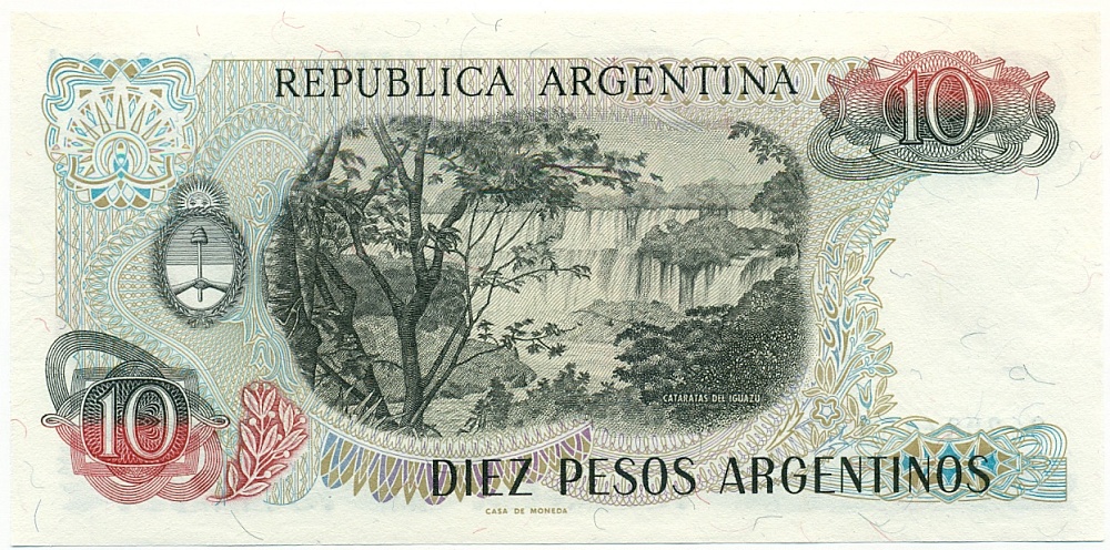10 песо 1983 года Аргентина — Фото №2