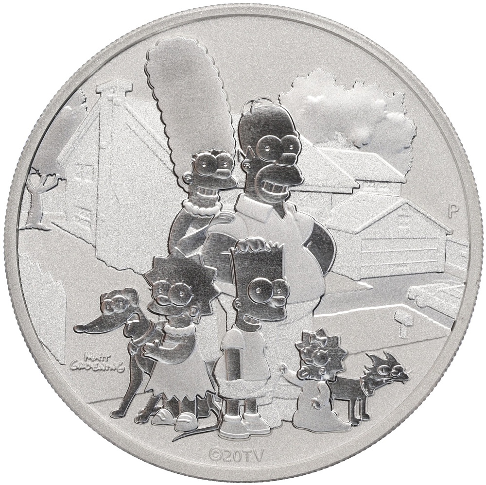 1 доллар 2021 года Тувалу «Симпсоны — Семья Симпсонов» — Фото №1