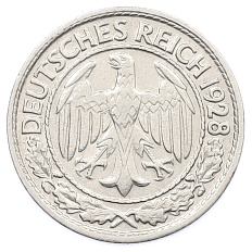 50 рейхспфеннигов 1928 года D Германия — Фото №1