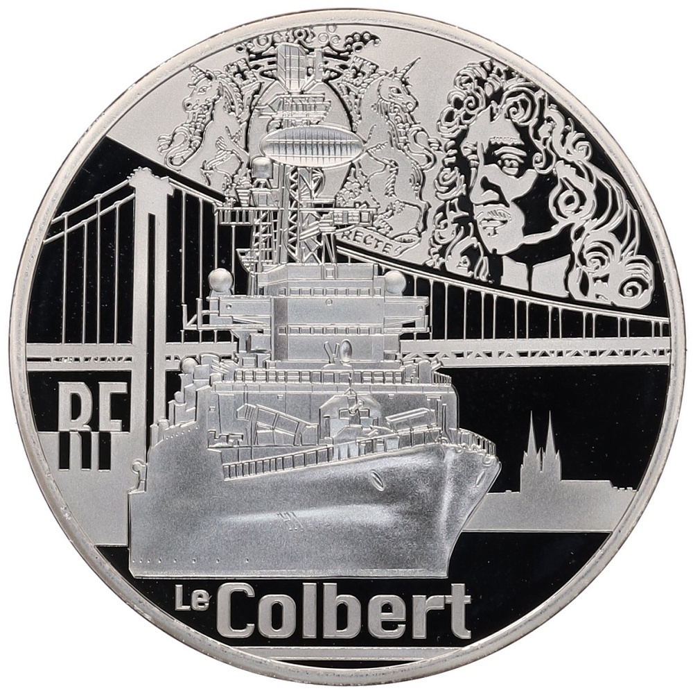 10 евро 2015 года Франция «Великие французские корабли — Colbert» — Фото №1