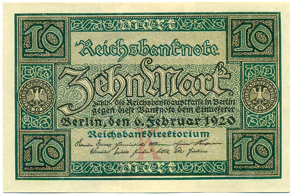 10 марок 1920 года Германия — Фото №1